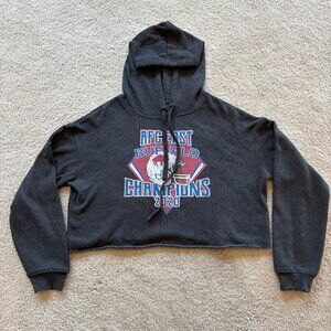 Women's Fleece-lined Crop Hoodie Buffalo Bills Champion Sweatshirt Top